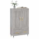 Credenza Grigio Sonoma 69,5x31x115 cm in Legno Multistrato