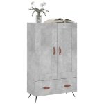 Credenza Grigio Cemento 69,5x31x115 cm in Legno Multistrato