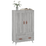 Credenza Grigio Sonoma 69,5x31x115 cm in Legno Multistrato