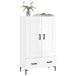 Credenza Bianco Lucido 69,5x31x115 cm in Legno Multistrato