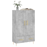 Credenza Grigio Cemento 69,5x31x115 cm in Legno Multistrato