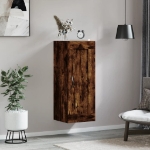 Mobile a Parete Rovere Fumo 34,5x34x90 cm in Legno Multistrato