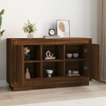 Credenza Rovere Marrone 102x35x60 cm in Legno Multistrato