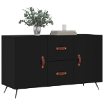 Credenza Nera 100x36x60 cm in Legno Multistrato