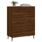 Credenza Rovere Marrone 69,5x34x90 cm in Legno Multistrato