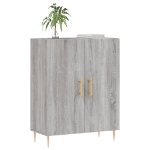 Credenza Grigio Sonoma 69,5x34x90 cm in Legno Multistrato