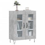 Credenza Grigio Cemento 69,5x34x90 cm in Legno Multistrato