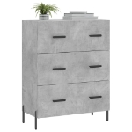 Credenza Grigio Cemento 69,5x34x90 cm in Legno Multistrato