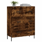 Credenza Rovere Fumo 69,5x34x90 cm in Legno Multistrato