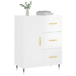 Credenza 69,5x34x90 cm in Legno Multistrato Bianco Lucido