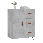 Credenza Grigio Cemento 69,5x34x90 cm in Legno Multistrato