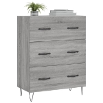 Credenza Grigio Sonoma 69,5x34x90 cm in Legno Multistrato