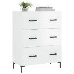 Credenza 69,5x34x90 cm in Legno Multistrato Bianco Lucido