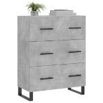 Credenza Grigio Cemento 69,5x34x90 cm in Legno Multistrato