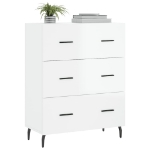 Credenza 69,5x34x90 cm in Legno Multistrato Bianco Lucido