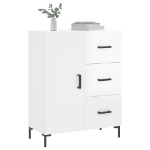 Credenza 69,5x34x90 cm in Legno Multistrato Bianco Lucido