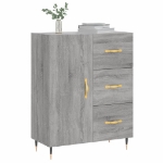 Credenza Grigio Sonoma 69,5x34x90 cm in Legno Multistrato