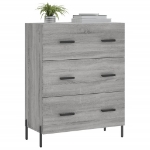 Credenza Grigio Sonoma 69,5x34x90 cm in Legno Multistrato