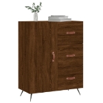 Credenza Rovere Marrone 69,5x34x90 cm in Legno Multistrato