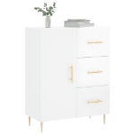 Credenza 69,5x34x90 cm in Legno Multistrato Bianco Lucido