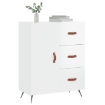 Credenza 69,5x34x90 cm in Legno Multistrato Bianco Lucido