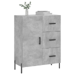 Credenza Grigio Cemento 69,5x34x90 cm in Legno Multistrato