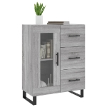 Credenza Grigio Sonoma 69,5x34x90 cm in Legno Multistrato