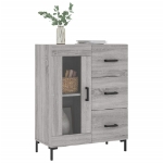 Credenza Grigio Sonoma 69,5x34x90 cm in Legno Multistrato