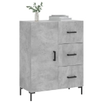 Credenza Grigio Cemento 69,5x34x90 cm in Legno Multistrato