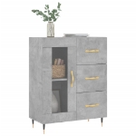 Credenza Grigio Cemento 69,5x34x90 cm in Legno Multistrato