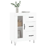 Credenza 69,5x34x90 cm in Legno Multistrato Bianco Lucido