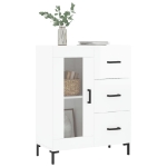 Credenza 69,5x34x90 cm in Legno Multistrato Bianco Lucido