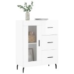 Credenza 69,5x34x90 cm in Legno Multistrato Bianco Lucido