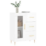 Credenza 69,5x34x90 cm in Legno Multistrato Bianco Lucido