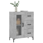 Credenza Grigio Cemento 69,5x34x90 cm in Legno Multistrato