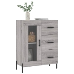 Credenza Grigio Sonoma 69,5x34x90 cm in Legno Multistrato