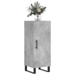 Credenza Grigio Cemento 34,5x34x90 cm in Legno Multistrato