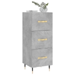 Credenza Grigio Cemento 34,5x34x90 cm in Legno Multistrato