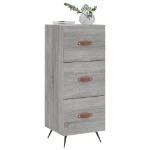 Credenza Grigio Sonoma 34,5x34x90 cm in Legno Multistrato