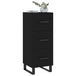 Credenza Nero 34,5x34x90 cm in Legno Multistrato