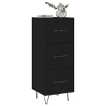 Credenza Nero 34,5x34x90 cm in Legno Multistrato