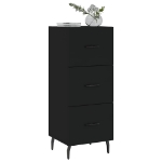 Credenza Nero 34,5x34x90 cm in Legno Multistrato