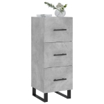 Credenza Grigio Cemento 34,5x34x90 cm in Legno Multistrato