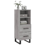 Credenza Grigio Sonoma 34,5x34x90 cm in Legno Multistrato