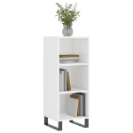 Credenza Bianco Lucido 34,5x32,5x90 cm in Legno Multistrato