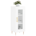 Credenza Bianco Lucido 34,5x34x90 cm in Legno Multistrato