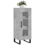 Credenza Grigio Cemento 34,5x34x90 cm in Legno Multistrato