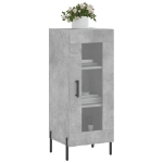 Credenza Grigio Cemento 34,5x34x90 cm in Legno Multistrato