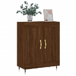 Credenza Rovere Marrone 69,5x34x90 cm in Legno Multistrato