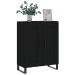 Credenza Nera 69,5x34x90 cm in Legno Multistrato